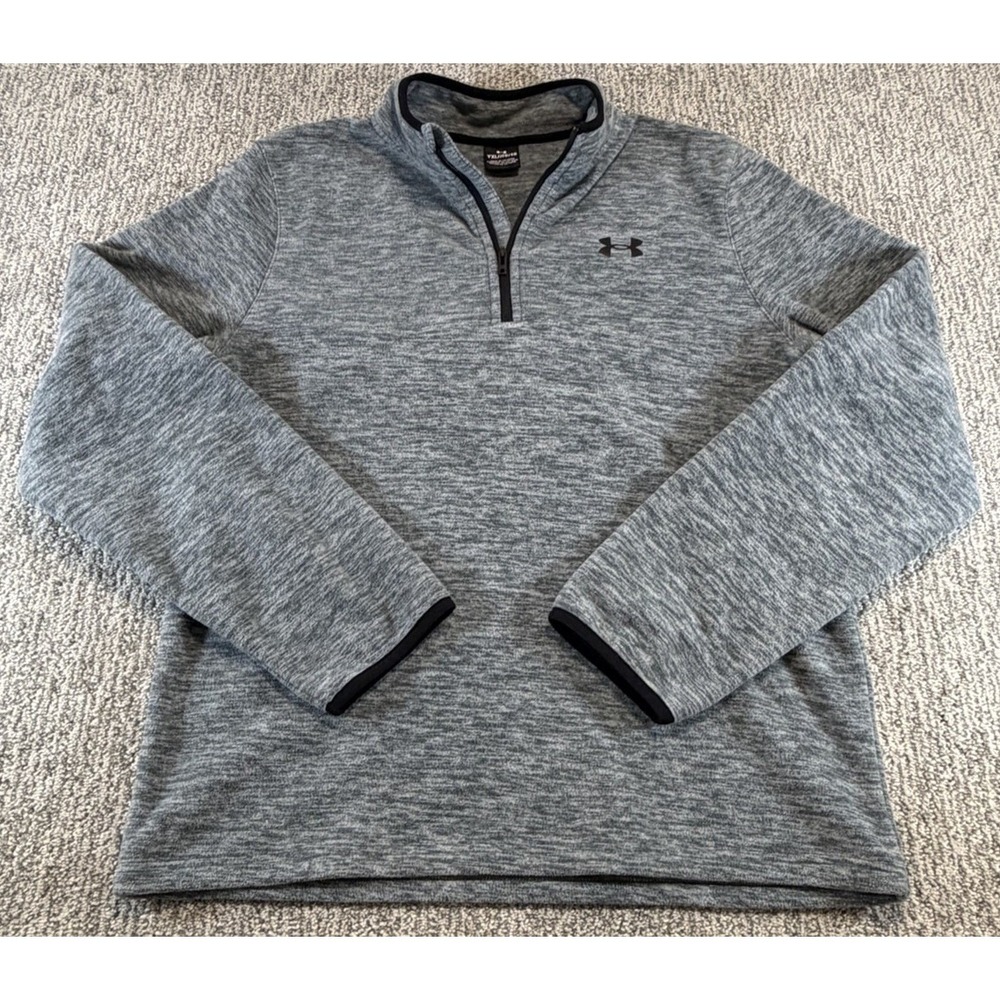 Under Armour Youth‎ Size XL Heather Gray Fleece 1/4 Zip Pullover Sweatshirt